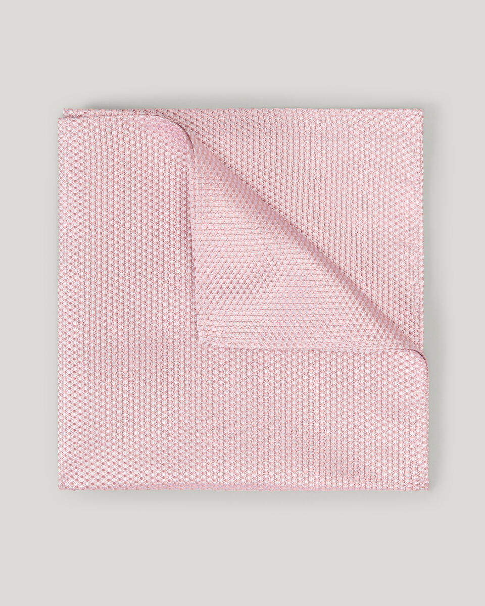 Silk Textured Two-Tone Pocket Square, Pink, hi-res